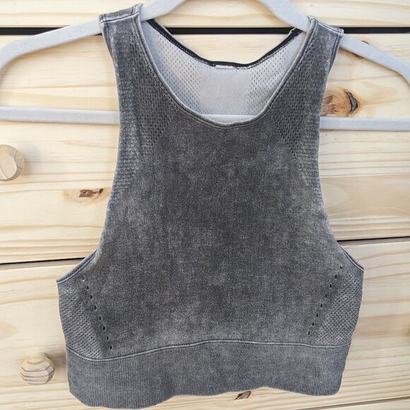adidas Tops - Adidas x Wanderlust Festival gray crop tank